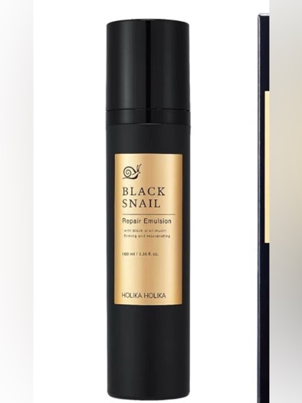 New Holika Holika Black Snail Repair Emulsion - Black & Gold